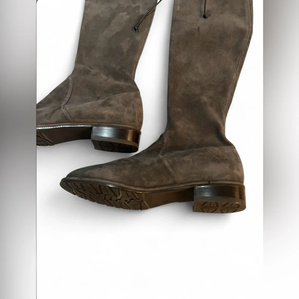Stuart Weitzman Lowland Over-The-Knee OTK Suede Boots in Slate Grey Sz‎ 6